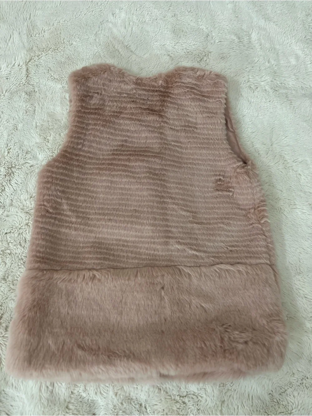 Mayoral Girls Dusty Pink Faux Fur Vest